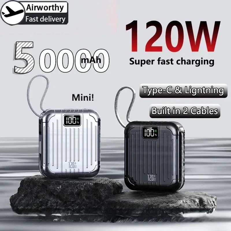 Solar Emergency Charger - 50000mAh 미니 컴팩트 편리한 파워뱅크 PD20W