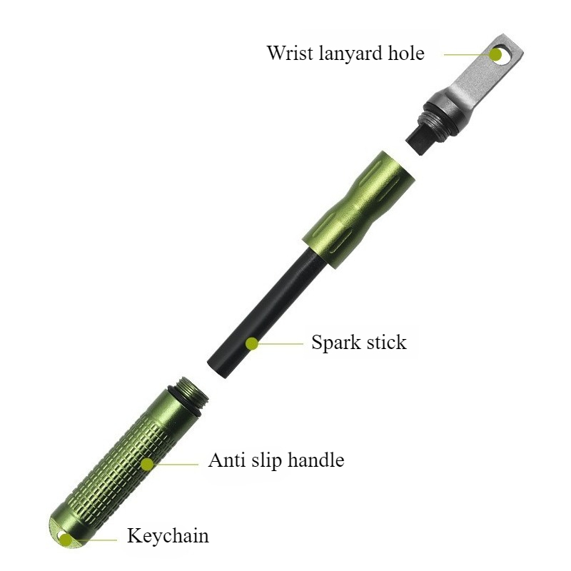Fire Starting Kit - 휴대용 방수 부싯돌 비상 발화기 다기능